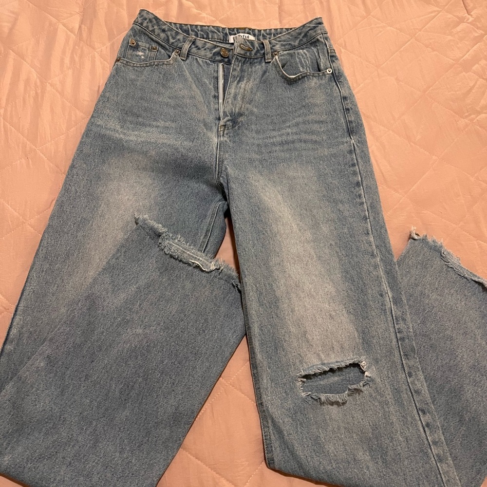 light blue wide jeans 👖✨
